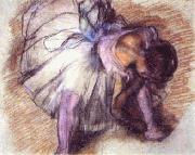 Edgar Degas Dancer Adjusting her Slippers USA oil painting reproduction